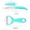 Cuchillo para fruta de acero inoxidable cortador de verduras melón cepilladora pelador pelador cocina 2 piezas herramientas de cocina multifuncionales