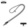 Alça de Ombro Popular Transfronteiriça com Botão Duplo para Câmera Celular Trançada Anti-Queda Corrente Dopamina para Celular Cordão Longo para Capa de Celular