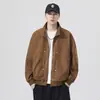 Chaqueta de Hombre de Alta Gama Estilo Old Money 2026 Nueva Primavera/Otoño Chaqueta Retro Americana de Ante Maillard