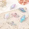 Contas de Concha Galvanizadas de Alta Transparência, Contas Transparentes Torcidas, Acessórios para Joias DIY Feitos à Mão, Materiais para DIY de Pulseiras, Acessórios para Atacado