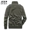 Otoño 2022 Novedad En Stock Chaqueta Casual Lisa con Cuello Alto y Bolsillos con Solapa Algodón Ajustado Chaqueta Juvenil