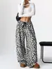 Atacado de roupas femininas europeias e americanas Calça pantalona com estampa de leopardo modelo 2026 exclusivo para a Amazon Transfronteiriço em estoque calças casuais