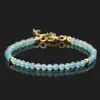 Pulsera facetada de ágata azul y cornalina, superventas transfronteriza, un accesorio versátil para el día a día, perfecto para parejas, disponible al por mayor
