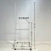Suporte de Chão Tipo Push-Pull para Placa de KT e Arte em Ferro com Rodas para Decoração de Fundo de Salão de Banquetes de Hotel