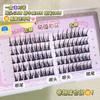 Extensiones de Pestañas Lindas, Pestañas Postizas Premium, Estilo Manga, Densas, Segmentadas Tallo Duro Pequeño Demonio, Cos de Hada, Segmentadas Densas