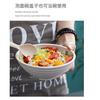 Conjunto de Tigela para Macarrão Instantâneo de Palha de Trigo Cinco Peças Estilo Japonês com Tampa Tendência para Dormitório Estudantil Tigela de Sopa Material Ecológico