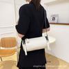 Bolsa rolo cilíndrica Nova bolsa quadrada pequena estilo coreano moda estilo Hong Kong casual simples bolsa de ombro transversal