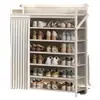 Gabinete para Zapatos a Prueba de Polvo Zapatero Multicapa Uso Doméstico Entrada Puerta de Entrada Simple Pequeño Estrecho Almacenamiento Plegable Sin Instalación Gabinete de Alquiler Zapatos