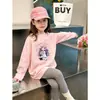 Camiseta Base de Dibujos Animados para Niñas Primavera y Otoño 2026, Nueva y Elegante Camiseta de Manga Larga Versión Coreana para Niñas