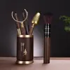 Accesorios Creativos para Juego de Té Ceremonia del Té Kung Fu Juego de Seis Piezas Cuchara de Té de Ébano Negro Pinzas para Té Juego de Cepillos