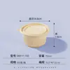 Caixa de Almoço Descartável Biodegradável com Vários Compartimentos, Caixa de Embalagem para Viagem Feita de Amido de Milho Espessado para Refeições Bento
