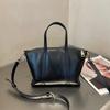 Nuevo Bolso de Hombro Cruzado para Mujer de Cuero de Flor Curtido Vegetal, Bolso Sencillo de Moda Transfronteriza para Mujer, Bolso Clásico de Mano Tipo Concha