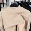 Suéter de Punto Grueso con Trenzas de Mezcla de Lana para Hombre Cuello Medio Alto Estilo Nuevo Otoño/Invierno 2026 Anti-Pilling Calentito Suéter de Punto para Hombre
