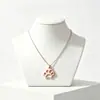 Collar con colgante de pata de gato de acero inoxidable europeo y americano, joyería al por mayor con colgante de huella de pata de perro simple personalizado