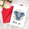 Tarjetas de agradecimiento para compra directa transfronteriza con juego de sobres, se pueden escribir a mano con mensajes y bendiciones, tarjetas de texto plegables