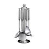 Juego de 6 utensilios de cocina de acero inoxidable 304 para el hogar, con mango grueso y aislante térmico, pala, cuchara, colador, utensilios de cocina.