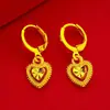 Pendientes de Oro Arena Vietnamita Amor Pendientes de Oro Pendientes Simples de Gota de Agua Accesorios Transfronterizos Joyería de Puesto Callejero Venta al por Mayor
