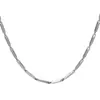 Collar de Semilla de Melón Grande de Acero de Titanio con Rombos de Platino Galvanizado al Vacío Tendencia Versátil de Alto Nivel Rombos Cuadrados Semilla de Melón Collar de Bambú
