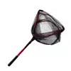 Red de Pesca Portátil, Red Plegable con Recubrimiento de Goma, Red de Pesca para Pesca en Aguas Salvajes y Pesca en Balsa, Red de Pesca Triangular Integrada de Aleación de Aluminio