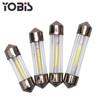 La nueva lámpara COB de doble punta a través de tubo C5W C10W lámpara de placa de matrícula de doble punta 31MM -41mm de alto brillo