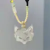 Rosto de Raposa CicatrizadaNovo Estilo Chinês Pingente Trançado de Raposa Colar 2025 Novo Design Nacional Estilo Colar