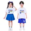 Fantasias de Cheerleading para Apresentações Infantis para Alunos do Ensino Fundamental, Uniformes de Turma para Jovens Chineses, Trajes de Cheerleading para Apresentações de Jardim de Infância