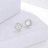 Nuevos aretes de botón de moissanita ins europeos y americanos plata esterlina S925 diamante guisante aretes de botón de oro K suministro de fábrica de joyería de plata