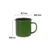 Taza de Agua de Hierro Esmaltado Clásica Jarra de Té Nostálgica Antigua Cepillado de Dientes Infantil Personalizada Personalizada Vasos para Enjuague Bucal Licor Hogar