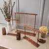 Soporte de Exhibición de Collares de Nogal Bastidor para Colgar Pulseras Joyería de Madera Maciza Mostrador de Puesto de Transmisión en Vivo de Joyería Gama Alta