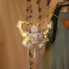 Linterna de Flores Estilo Antiguo Hanfu Linterna de Mano Mariposa Linterna de Flores Luminosa Accesorio para Fotografía Linterna de Palacio Adorno Colgante Accesorios Ya