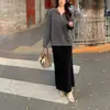 Falda Blanca de Punto de Lana Línea A Icflolly para Mujer en Otoño e Invierno, Única y Súper Hermosa, Falda con Efecto Adelgazante