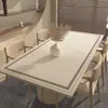 Mantel de Mesa de Comedor Estilo Silencioso Impermeable y a Prueba de Aceite Mantel de PVC Desechable Mantel de Mesa de Centro de Té Aislante de Calor Anti-quemaduras Lujo Ligero Gama Alta