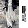 Pantalones de pana marrones para mujer 2026 Nuevos Otoño Invierno Con terciopelo extra Pantalones casuales Cintura alta Holgados Caída Pantalones de pierna ancha