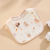Babero impermeable en forma de U, toalla para saliva de bebé, algodón puro clase A para recién nacido, tesoro para hombres y mujeres, gasa al por mayor, productos materno-infantiles