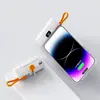 Batería Externa Compacta, Portátil y Ultradelgada en Forma de Cápsula con Pantalla Digital de 5000 mAh y Soporte, Adecuada para Teléfonos Móviles Apple