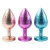 Nuevo Producto Flor de Hielo Artesanal Corazón de Metal Forma de Corazón Anal para Uso en Exteriores, Tapón Anal Unisex para Hombres y Mujeres, Juguete Sexual