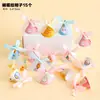 Decoración de pastel del Día de San Valentín chino oso sentado de goma blanda adorno vela de corazón mini sombrero topper