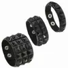 Moda Punk Street Style Europeia e Americana Transfronteiriça Pulseira de Rebites Pulseira de Casal Ins Pulseira de Couro Personalizada Masculina