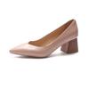 2023 Primavera Nuevo Estilo Coreano Punta Afilada Tacones Altos Zapatos de Mujer de Boca Baja Tacones Gruesos Zapatos de Mujer Moda Casual Zapatos Individuales para Mujer Venta al por Mayor
