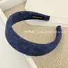 Faixa de Cabelo Larga de Lã Nova para Outono e Inverno Estilo Coreano Elegante Elegante Versátil Presilha de Cabelo Suave Simples Faixa de Cabelo