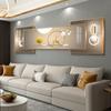 Pintura Decorativa de Lujo para Sala de Estar Pintura Colgante de Pared de Fondo para Sofá de Alta Gama Paisaje Atmosférico Pintura Superpuesta para Oficina