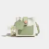 2026 Nuevo Bolso Cruzado de Bloques de Color de Moda con Diseño de Nicho para Mujer, Bolso Tipo Cubo Versátil Estilo Coreano con Acabado de Alta Gama, Bolso de Hombro