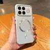 Adecuado para Redmi K90 Pro Max, funda de teléfono magnética con botones metálicos, Xiaomi 17 Pro, funda protectora de pintura metálica corrugada
