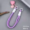 Nuevo Lanyard para Teléfono Trenzado de Moda Estilo Dopamina con Doble Hebilla y Colgante de Llavero de Corazón para Mochila, Botella de Agua y Decoración de Auriculares