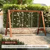 Balanço de Madeira Tendência Anti-Corrosão para Pátios Externos em Jardins Pequenos, Balanço Infantil de Madeira Maciça para Varandas Internas em Apartamentos Pequenos, Balanço Individual para Lazer em Casa