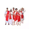 Novos Fantasias Familiares Vermelhas Medievais Gregas Egípcias Romanas Antigas para Adultos Homens e Mulheres Fantasias de Palco para Halloween