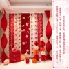 Decoração de Cerimônia de Casamento Conjunto de Decoração para Quarto de Casamento Novo Quarto do Noivo Quarto da Noiva Bandeirolas Enfeites Pendurados Roupão da Manhã do Casamento Parede de Fundo