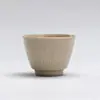 Taza de maestro de horno Ding Mo Ji taza de té floral ganso salvaje tallado peonía taza de té de cerámica taza de té de arcilla antigua