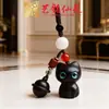 Sândalo Gato com Sino Corrente para Celular Yiming Xianyuan Gato Criativo Chaveiro Fofo Chaveiro de Carro Pingente
