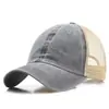 Gorra de béisbol transpirable de color lavado a juego de malla para hombre 2025 estilo coreano primavera y verano gorra versátil sombrero de sol para mujer